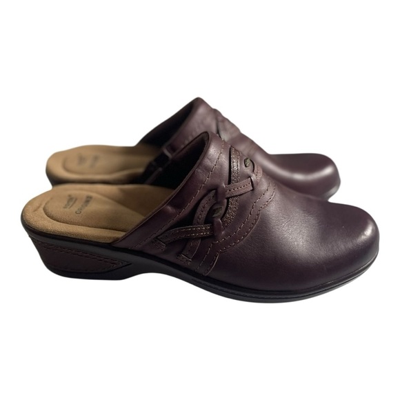Earth Origins Women’s Jackal Janice Merlot Leather Merlot Colored Mules Size-9.5 - Picture 4 of 10